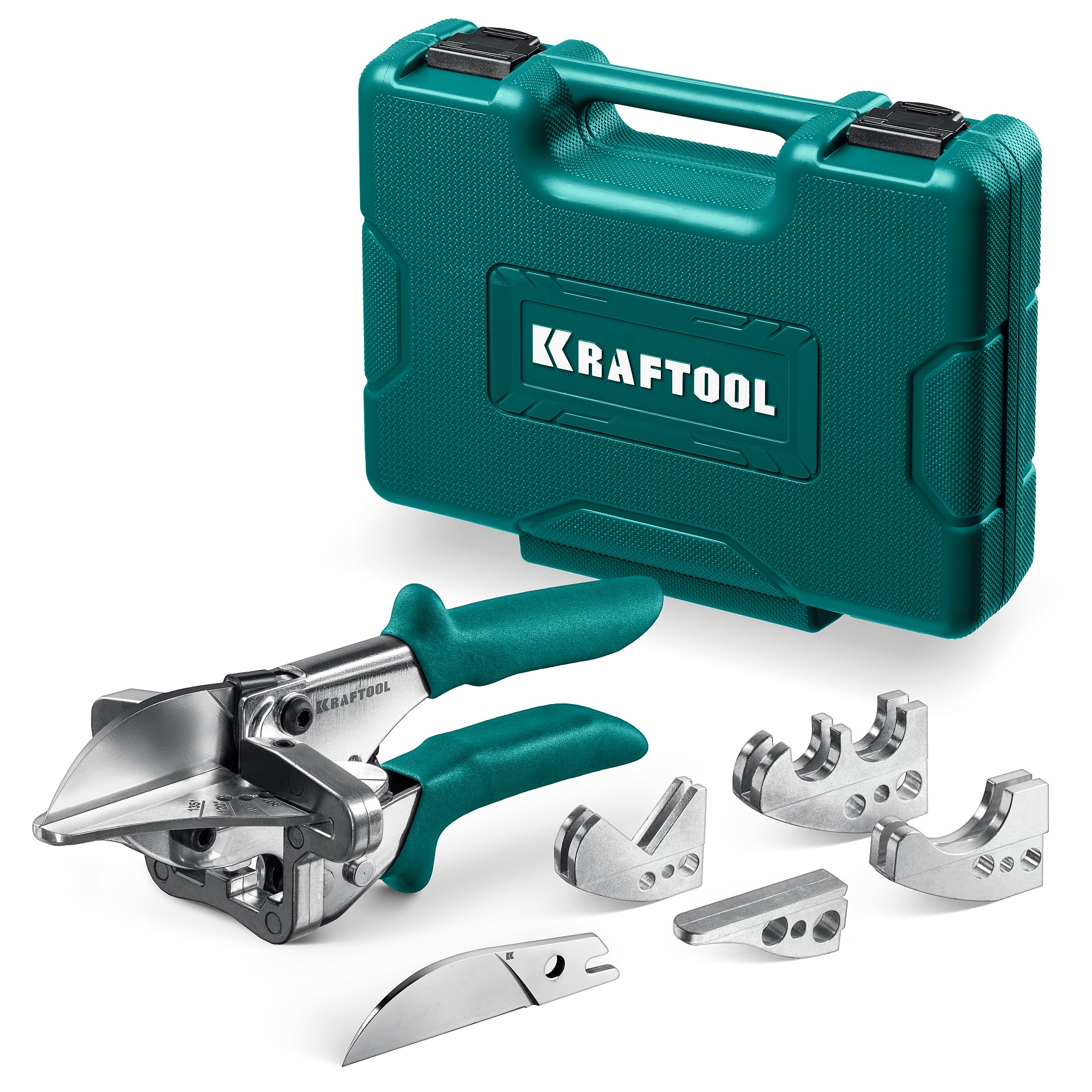 KRAFTOOL MC-12, для различных профилей из пластика и резины, с набором сменных губок, угловые ножницы (23372-12)