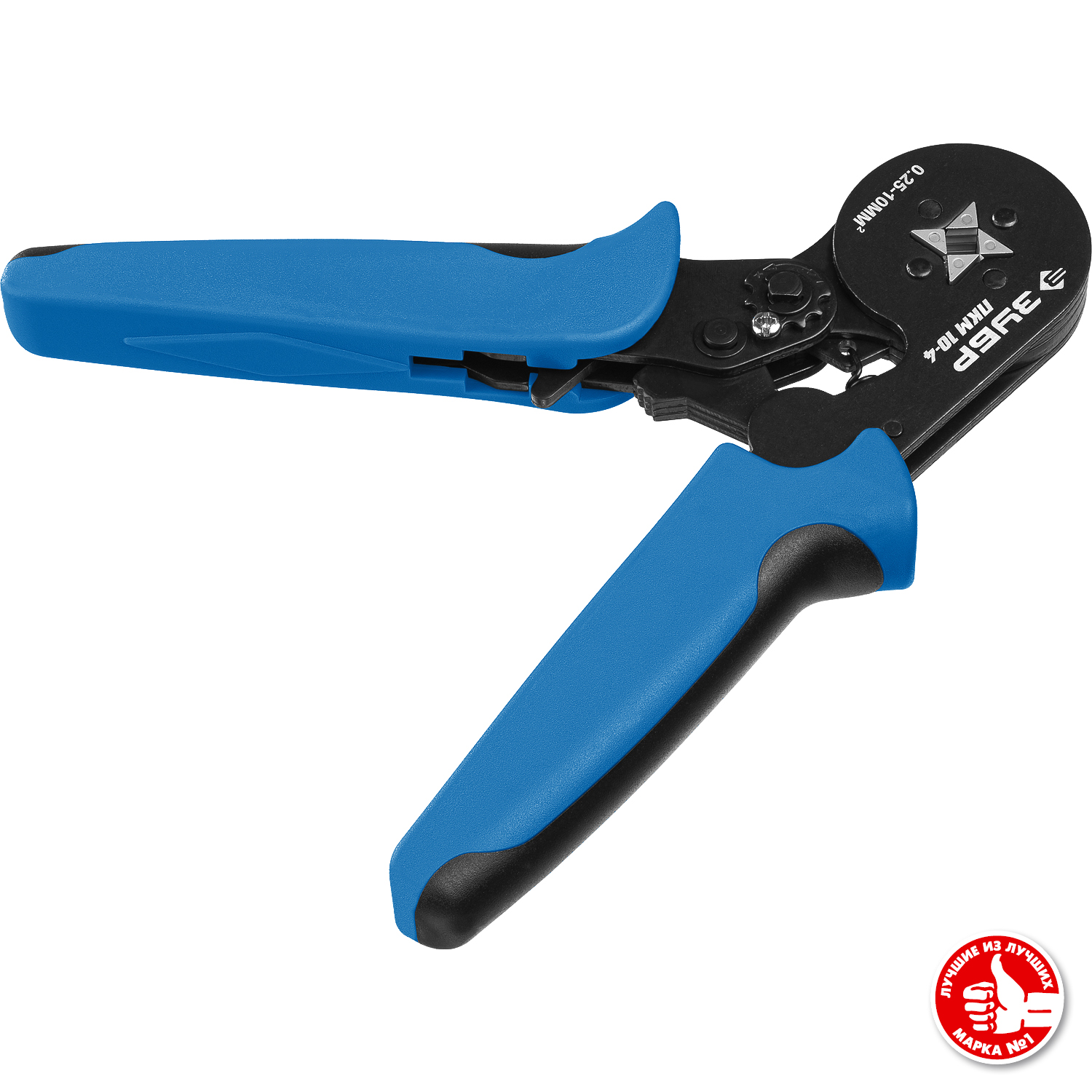 ЗУБР ПКМ-10-4, 0.25 - 10 мм2, с квадратным профилем, мультидиапазонные пресс-клещи, Профессионал (22695)