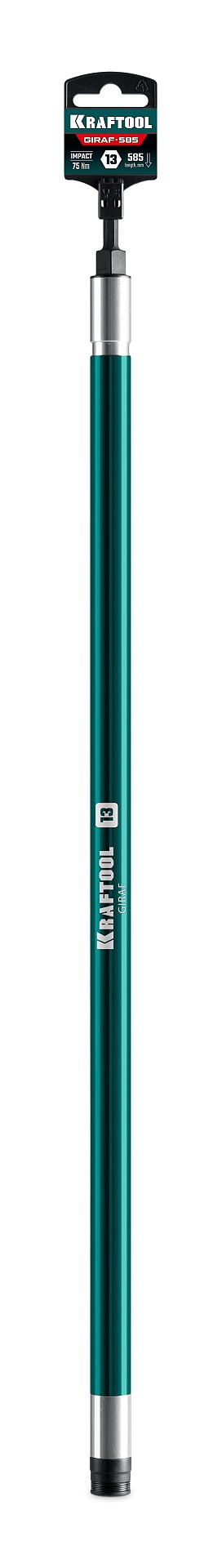 KRAFTOOL X-DRIVE LONG, 13 мм (М8), 585 мм, экстрадлинная ударная бита с торцовой головкой (26198-13)