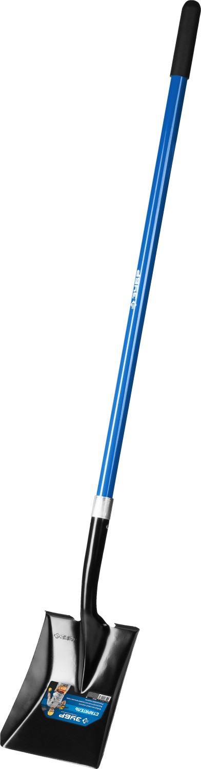 ЗУБР СТАРАТЕЛЬ, 150 см, фиберглассовый черенок, совковая лопата, закаленное полотно, Профессионал (39549)