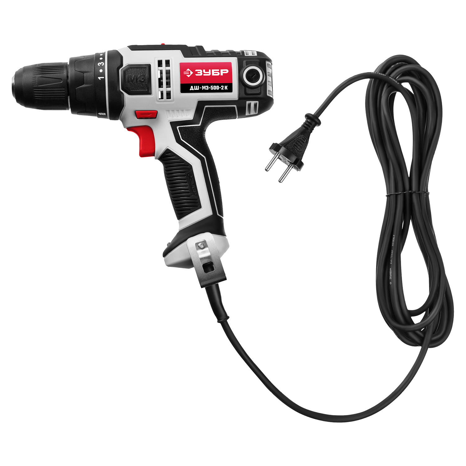 ЗУБР 500 Вт, 45 Н·м, кейс, сетевая дрель-шуруповерт (ДШ-М3-500-2 К)
