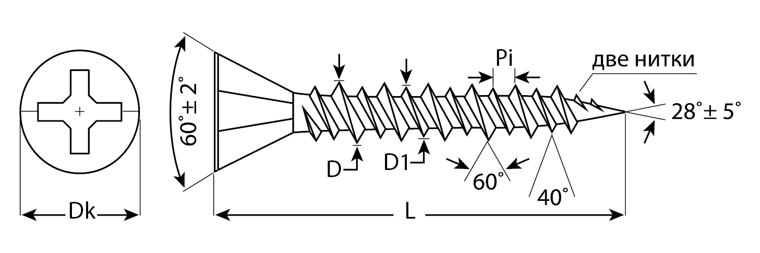 ЗУБР 30 х 3.9 мм, двухзаходная резьба, фосфатированное покрытие, 8000 шт (12,27 кг.), саморез для ГВЛ (4-300050-39-030)