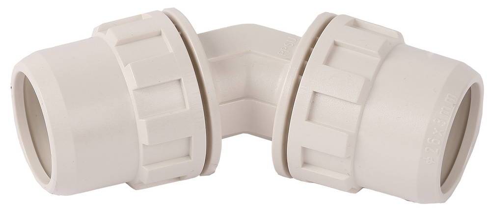 ЗУБР ШиреФит, штуцер с гайкой - штуцер с гайкой 45°, 20 мм, угловой соединитель (51491-20)