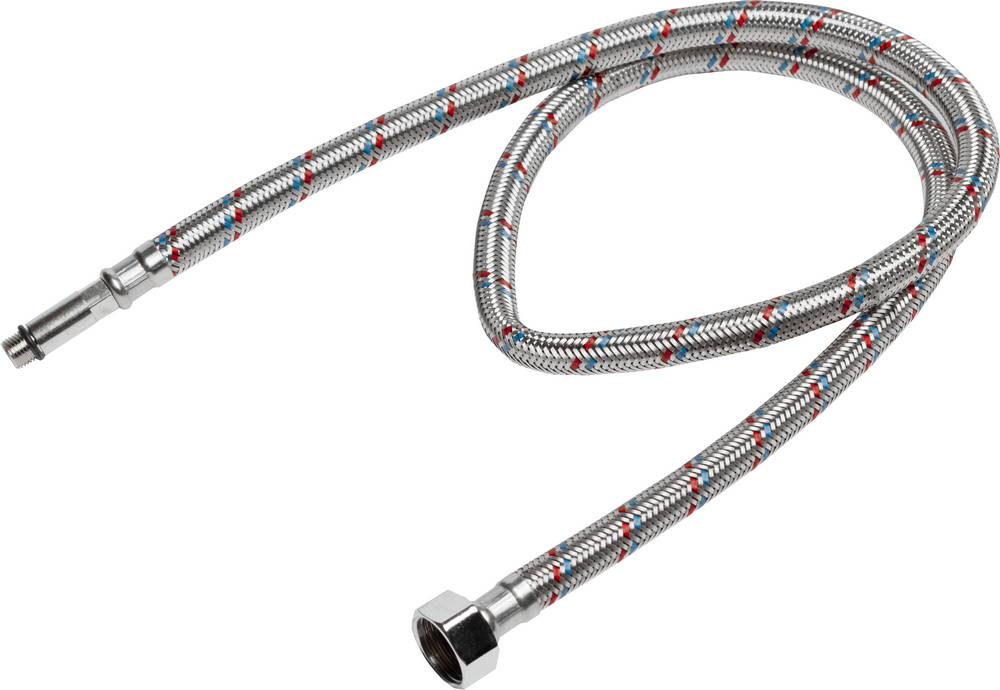 STAYER 1/2″, 1 м, гайка-штуцер, гибкая подводка с удлиненным штуцером для смесителей, Professional (51017-100)