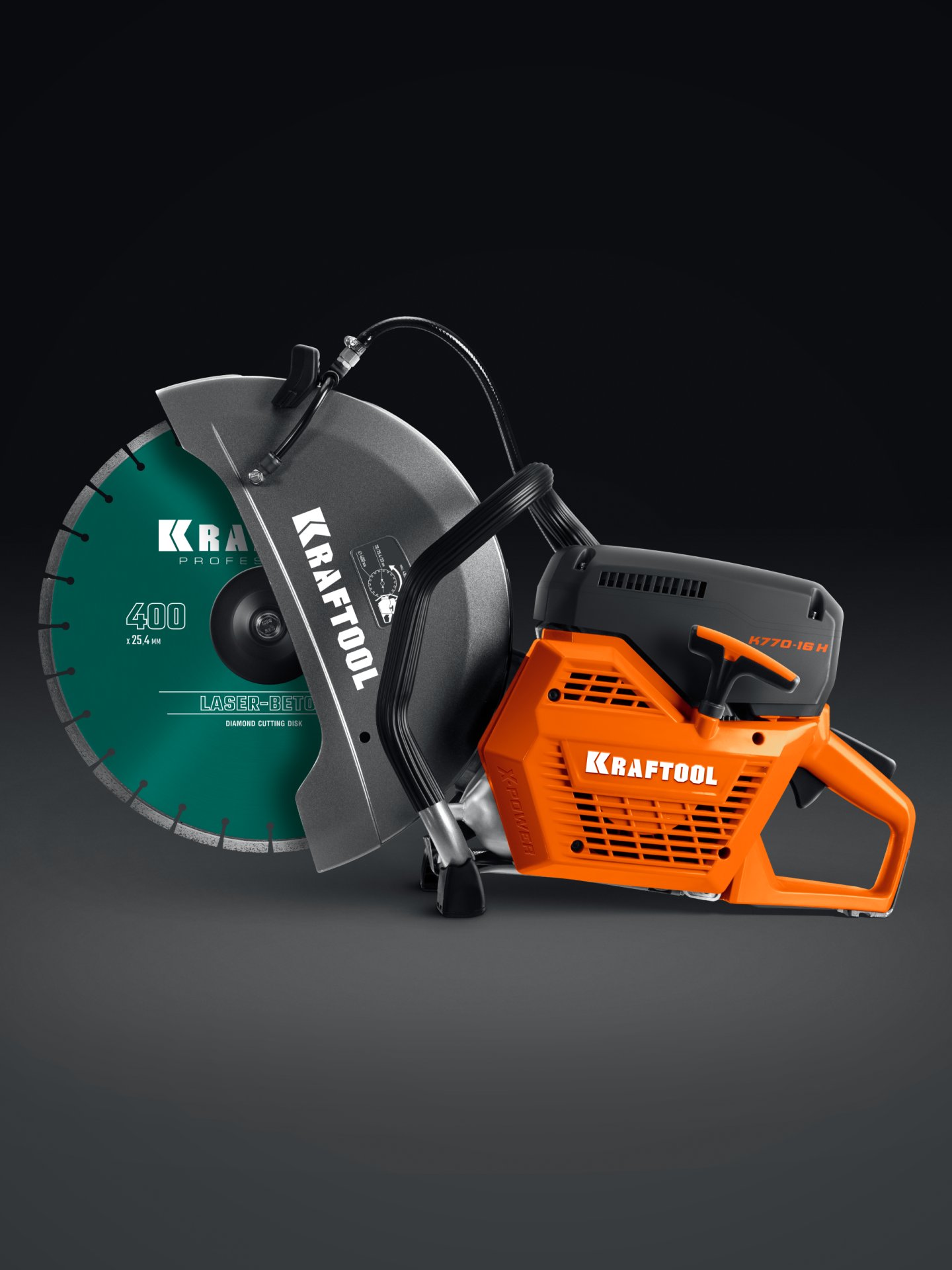 KRAFTOOL 3700 Вт, 400 мм, диск в комплекте, бензорез по бетону (бетонорез) (K770-16 H)