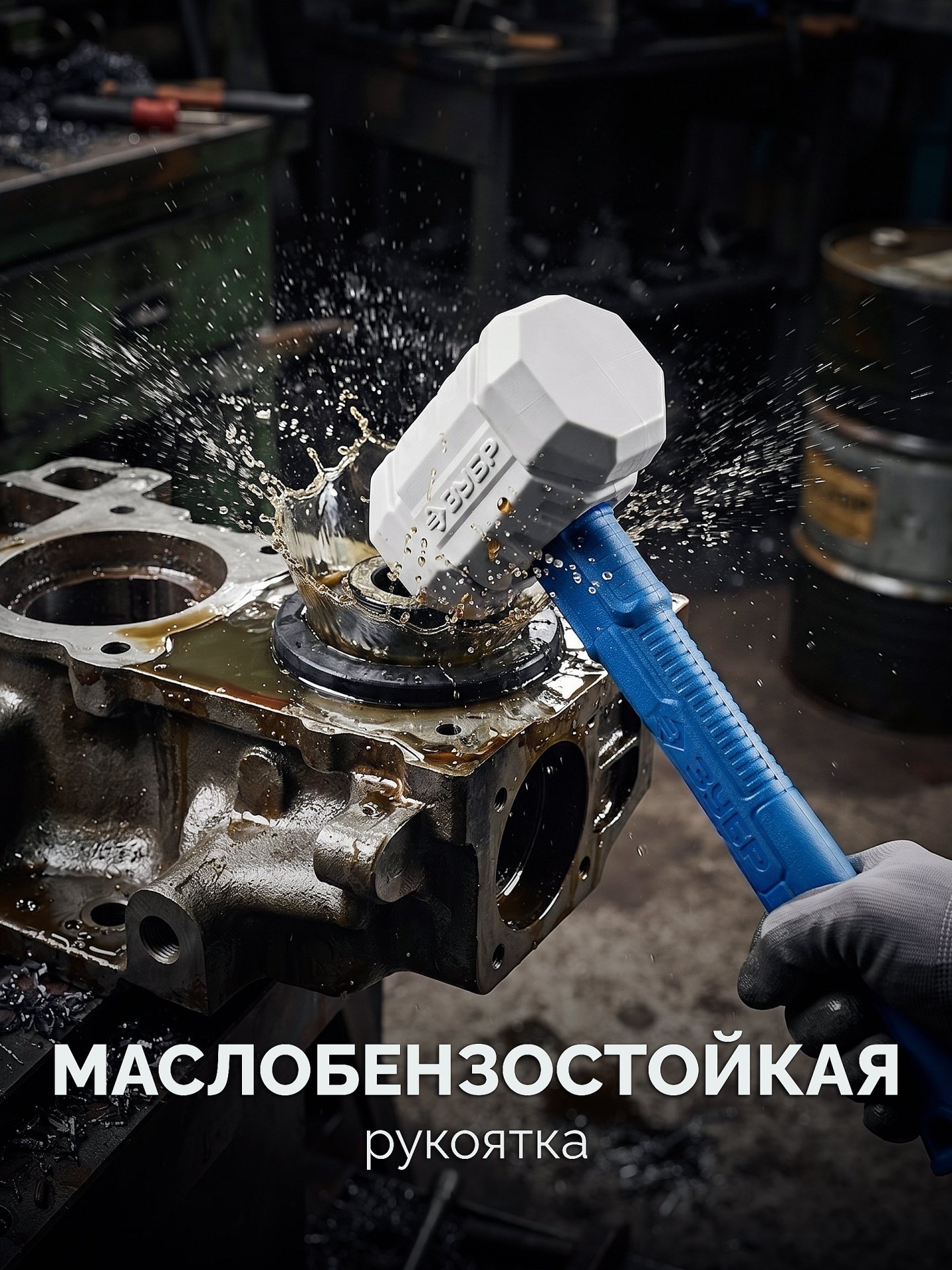ЗУБР ТЕРМИНАТОР 450 г, белая киянка, Профессионал (20535-450)