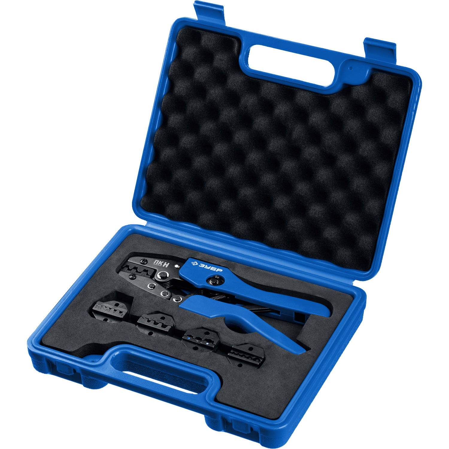 ЗУБР ПК-Н, 5 матриц в кейсе, пресс-клещи для кабельных наконечников, Профессионал(45455)
