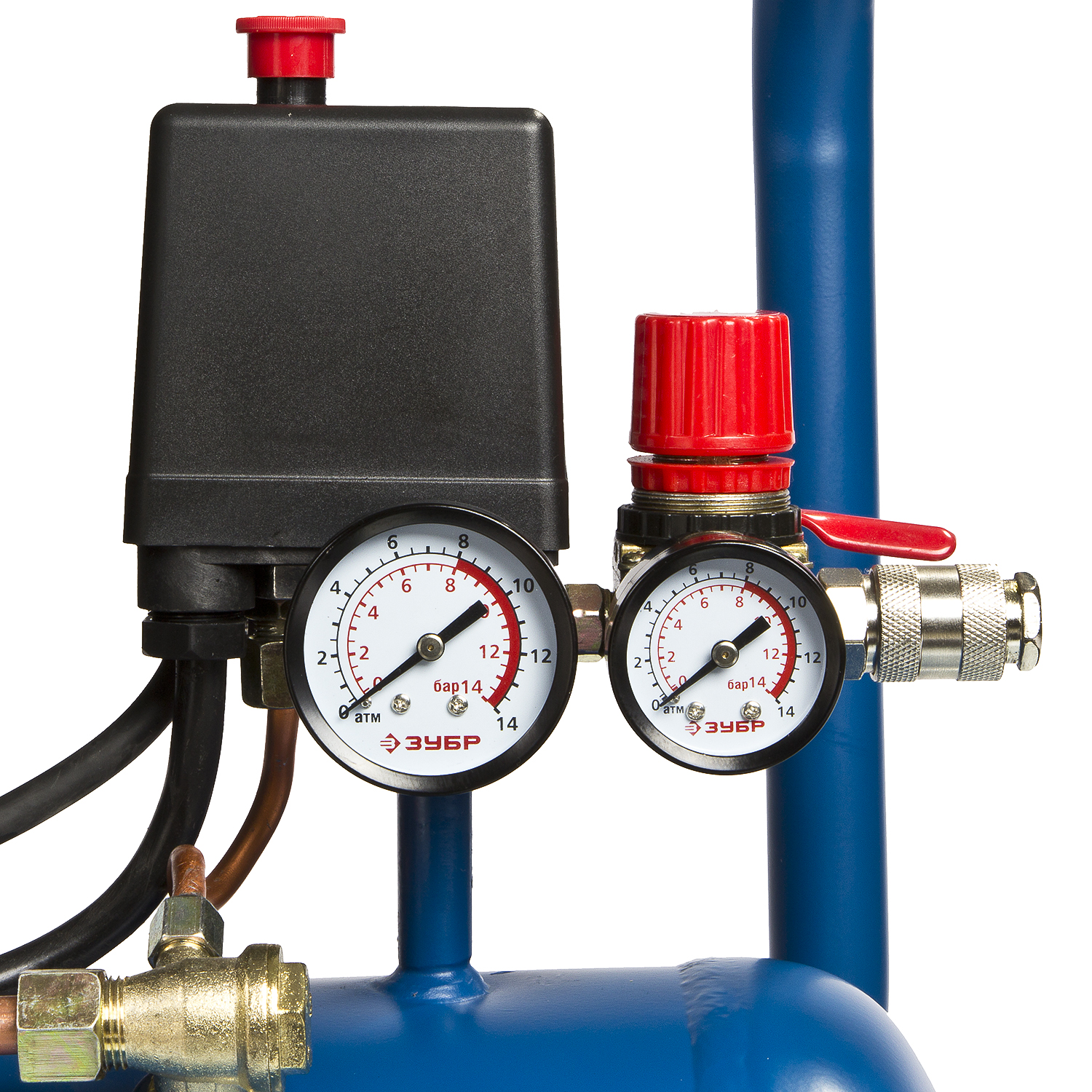 ЗУБР 240 л/мин, 24 л, 1500 Вт, масляный компрессор, Профессионал (ЗКПМ-240-24-1.5)