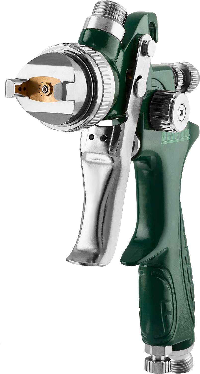 KRAFTOOL AirKraft, HVLP, 1.7 мм, пневматический краскопульт с верхним бачком (06522-1.7)