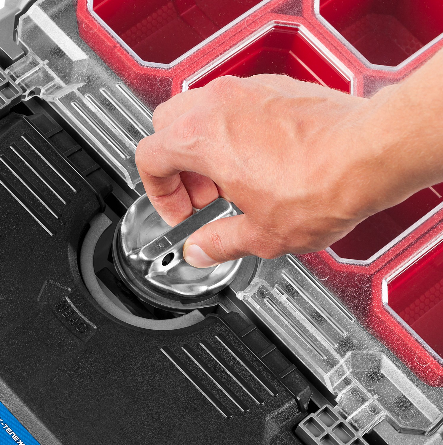 ЗУБР МЕГАБОКС-24, 616 х 378 х 415 мм, (24″), пластиковый ящик-тележка для инструментов, Профессионал (38133-24)