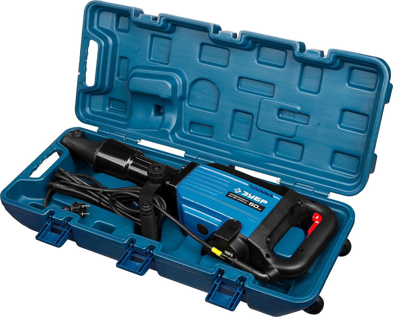 ЗУБР Бетонолом, 50 Дж, 2000 Вт, АВТ, отбойный молоток HEX-28, Профессионал (ЗМ-50-2000 ВК)