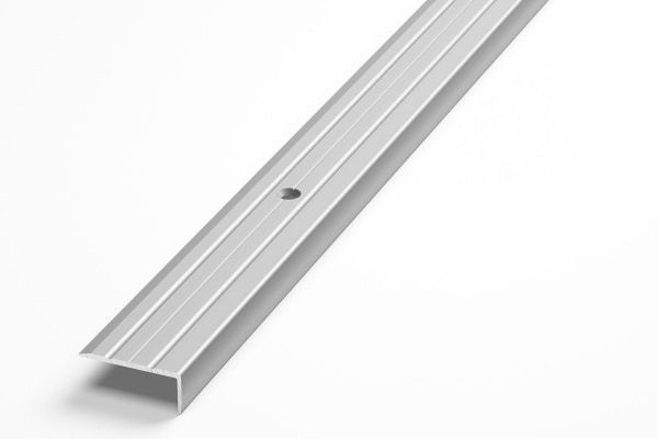 Порог алюминиевый  ПУ-01 24x10x1350 мм, анод люкс серебро