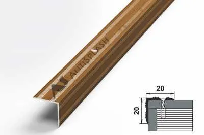 Пороги алюминиевые ПУ-05 20x20 мм, орех