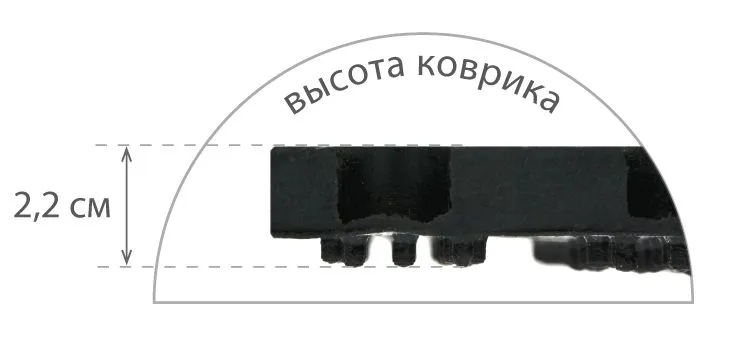 Коврик резиновый с отверстиями «Домино» 500 х 800 х 22 мм