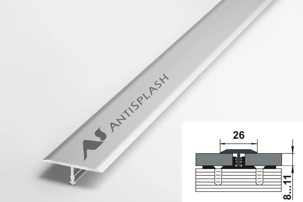 Порог алюминиевый  ПС-11 26x2700 мм, без покрытия