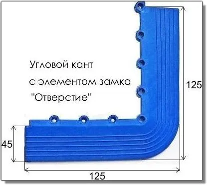 Угол №1 для модульного покрытия Optima